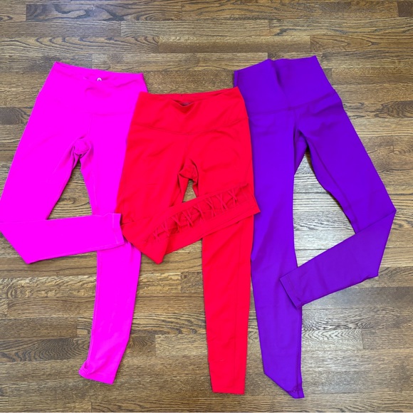 💜❤️💗 LULULEMON, PINK, 90 Degrees BUNDLE of high waisted leggings - Picture 2 of 16